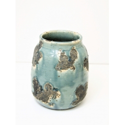 Wazon gliniany ceramiczny szkliwiony Niebieski 21cm